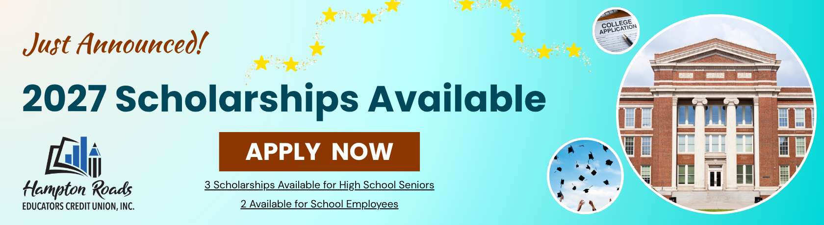 Just Announced 2027 Scholarships available